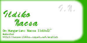 ildiko nacsa business card